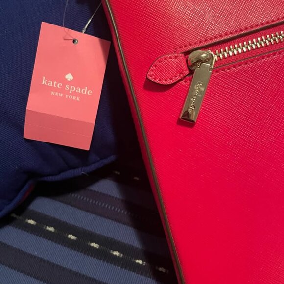 KATE SPADE Saffiano Leather Sadie North South Crossbody Bikini Pink NWT - Picture 9 of 9